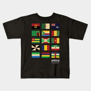 Africa Country Flags Set Kids T-Shirt